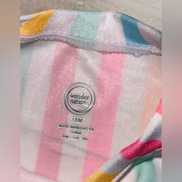 NWT! Girls Colorful Rash-guard Swim Set - Picture 2 of 2